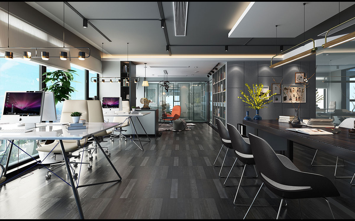 210平米驻马店办公室装修设计效果图