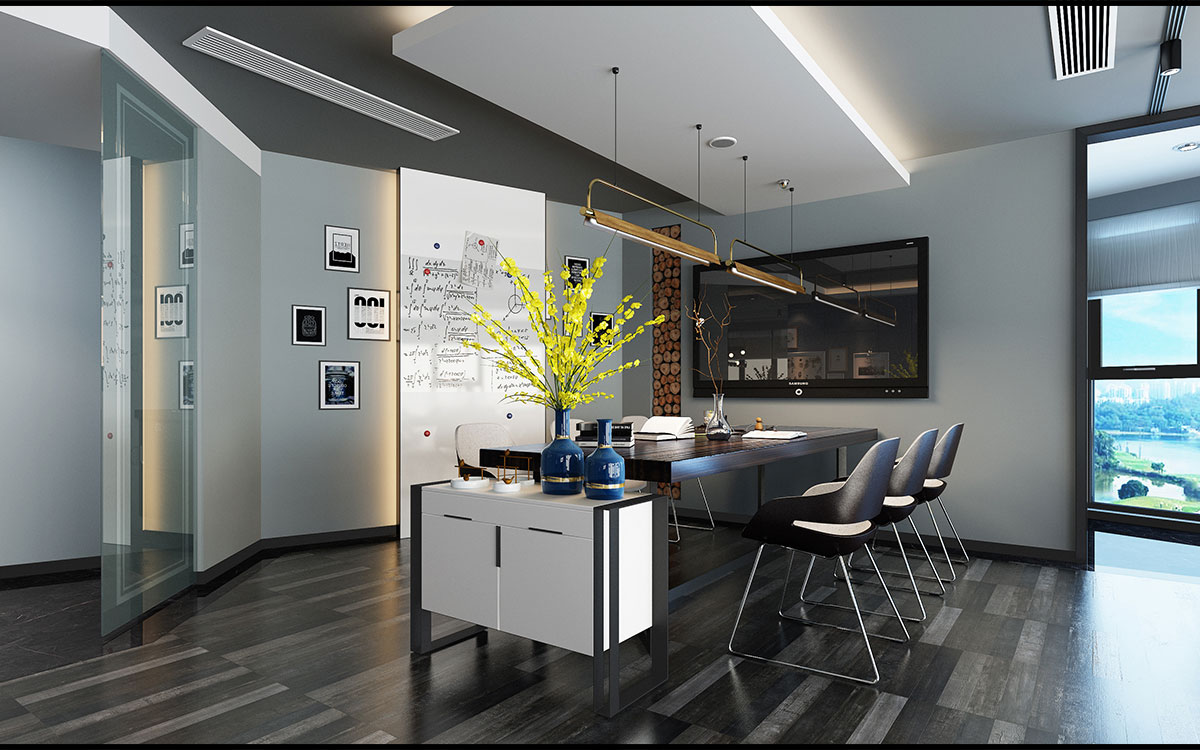 210平米驻马店办公室装修设计效果图