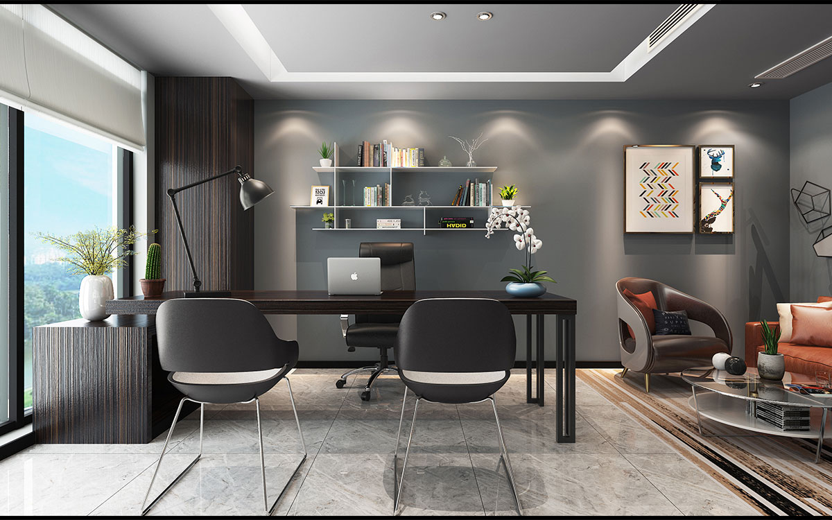 210平米驻马店办公室装修设计效果图