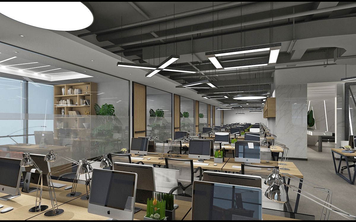 420平米驻马店企业办公室设计效果图