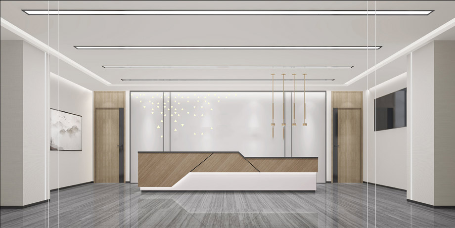 300平米驻马店办公室设计施工效果图