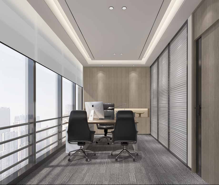 300平米驻马店办公室设计施工效果图
