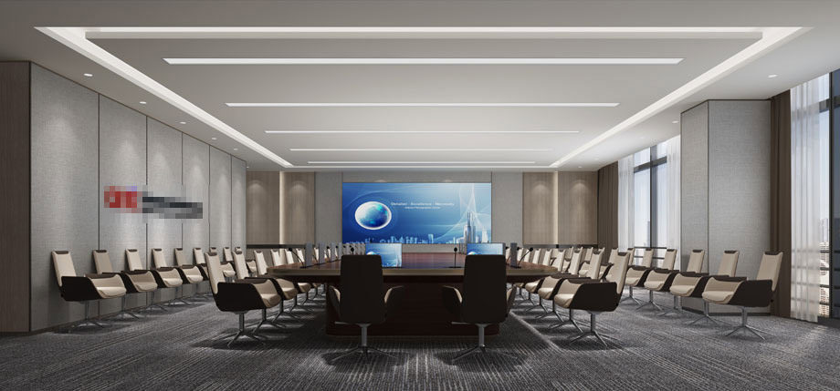 300平米驻马店办公室设计施工效果图