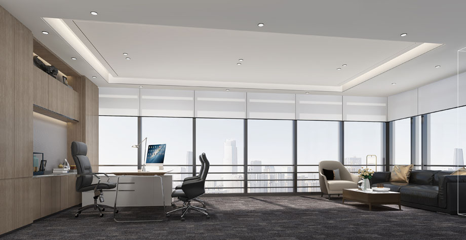 300平米驻马店办公室设计施工效果图