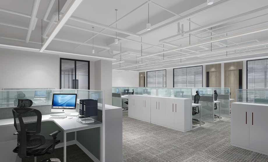 300平米驻马店办公室设计施工效果图