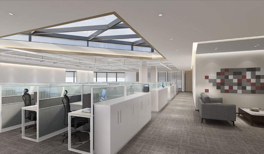 300平米驻马店办公室设计施工效果图