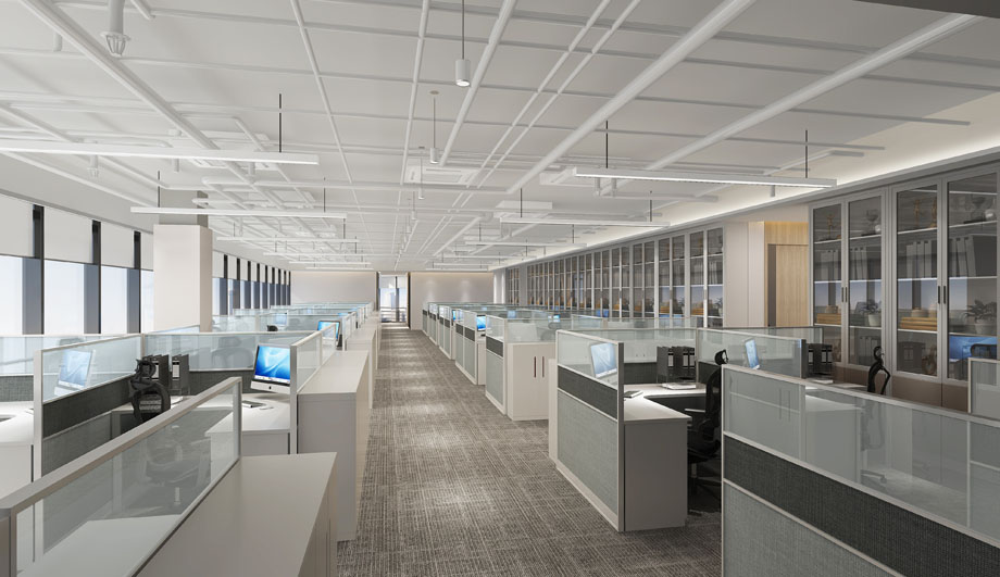 300平米驻马店办公室设计施工效果图