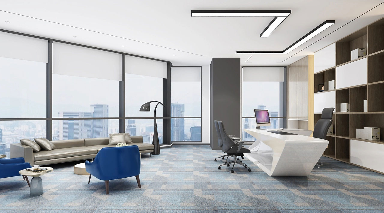 370平米驻马店厂房办公室装修效果图