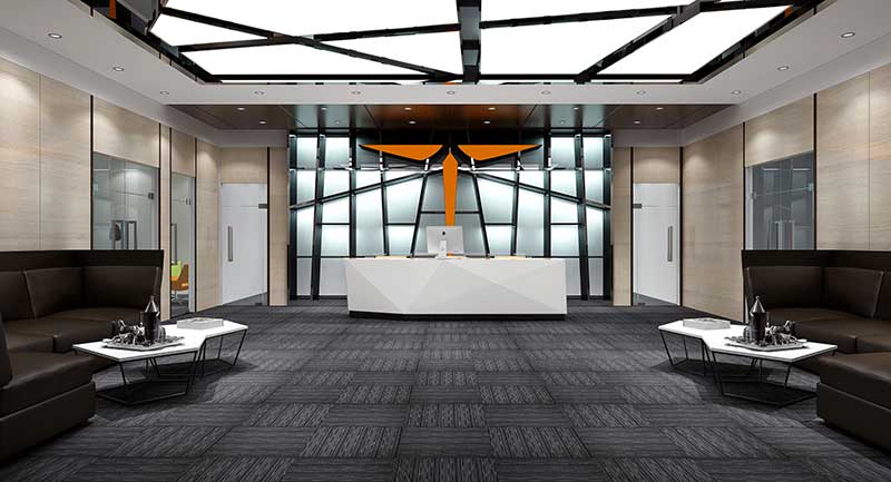 275平米驻马店办公室装修施工效果图