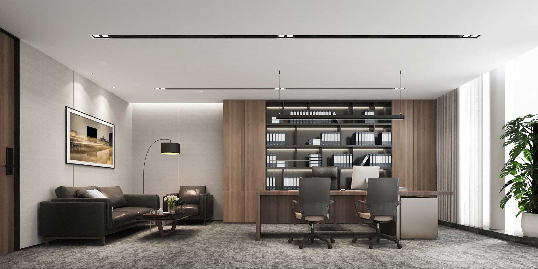 400平米驻马店办公室装修设计效果图