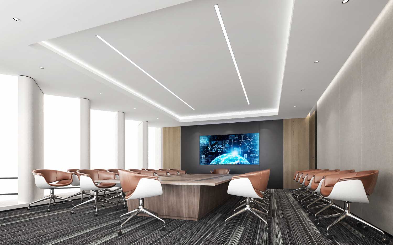 400平米驻马店办公室装修设计效果图