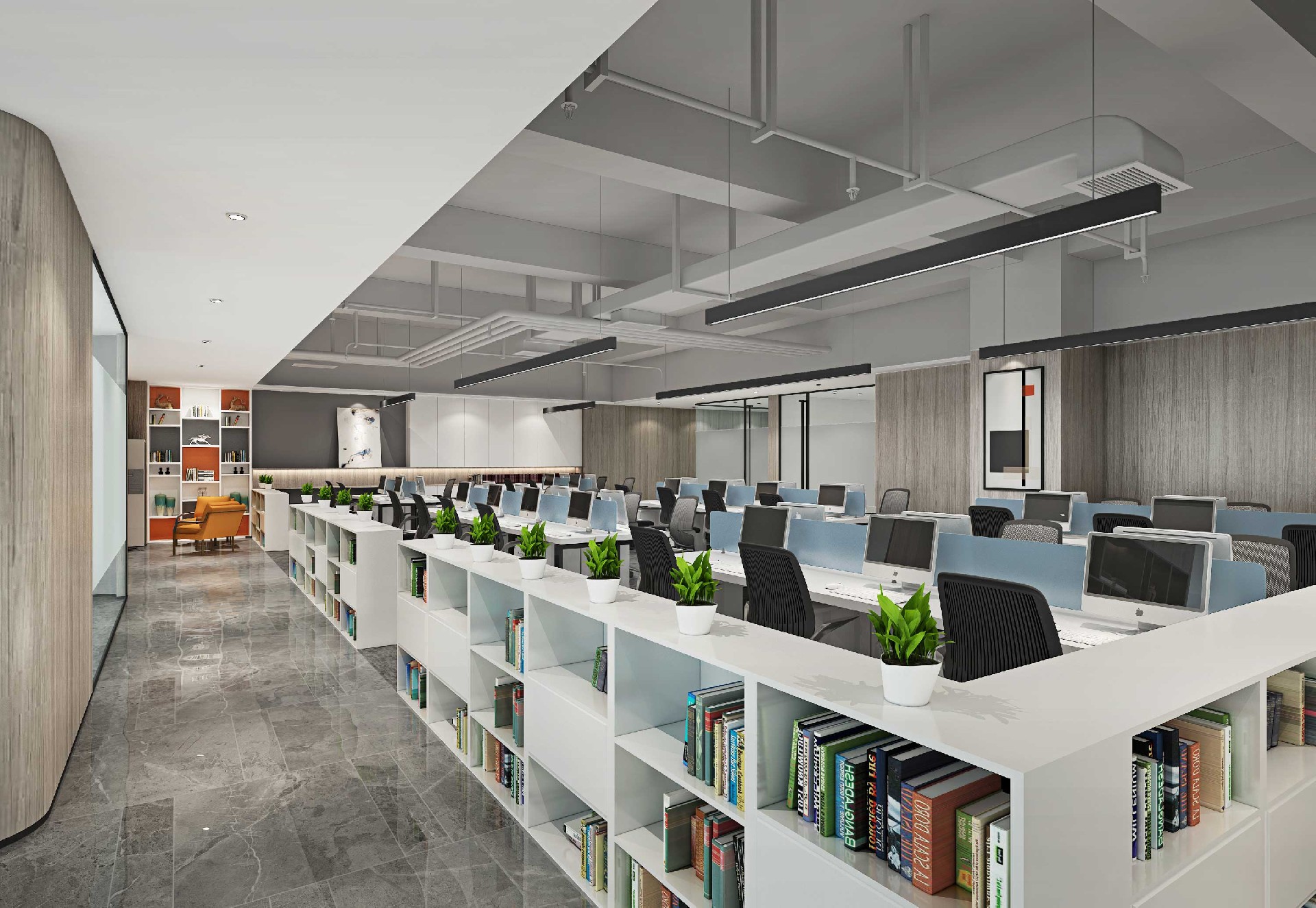 465平米驻马店办公室装修施工效果图