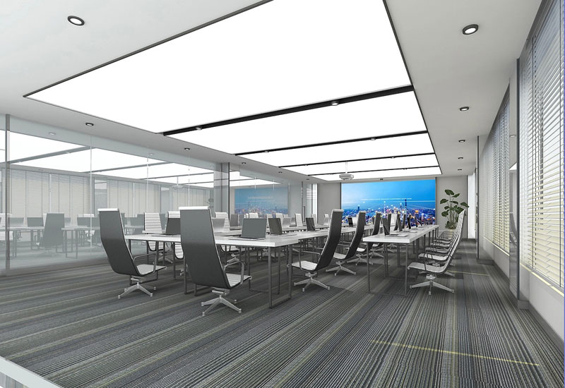 60平米驻马店会议室装修设计效果图