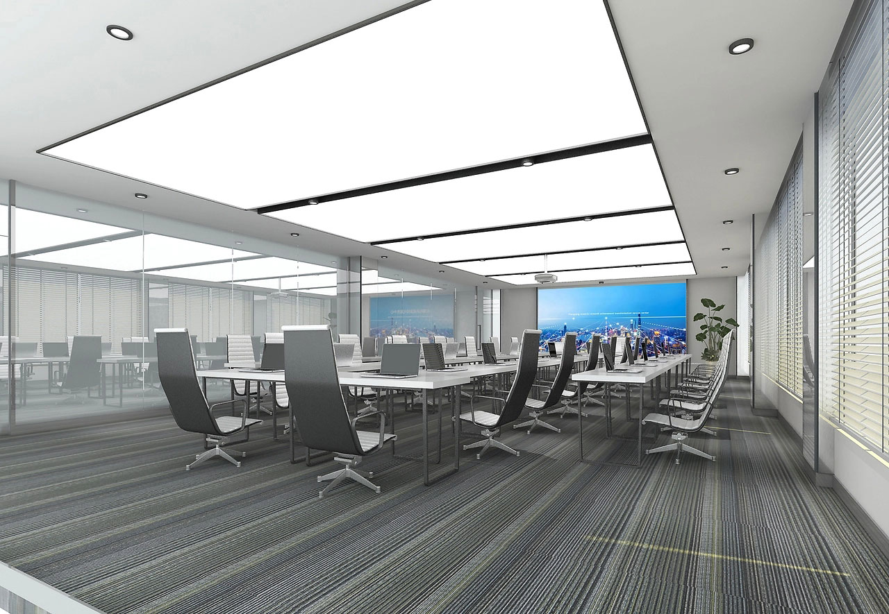 60平米驻马店会议室装修设计效果图