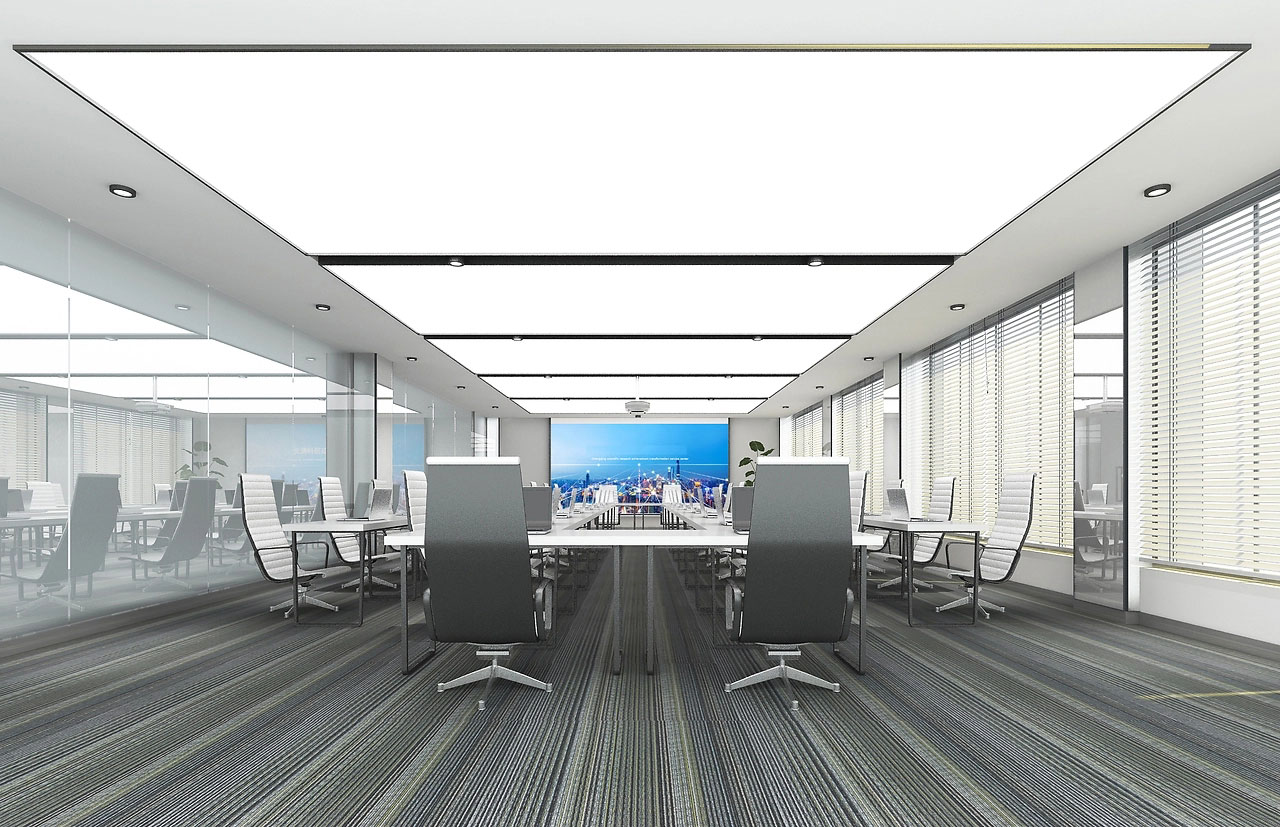 60平米驻马店会议室装修设计效果图