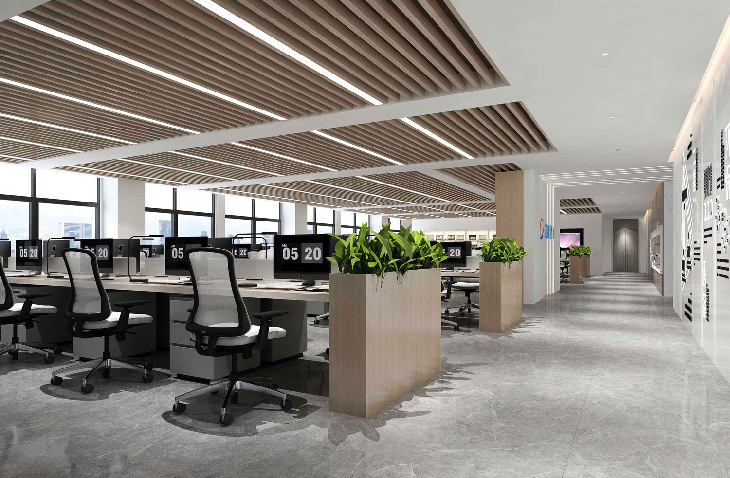 435平米驻马店办公室装修设计效果图