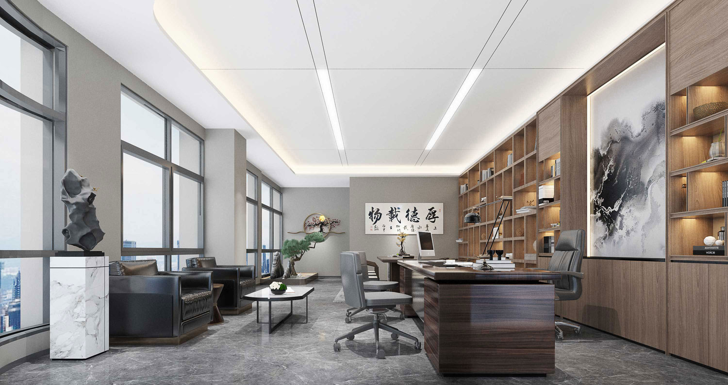 435平米驻马店办公室装修设计效果图