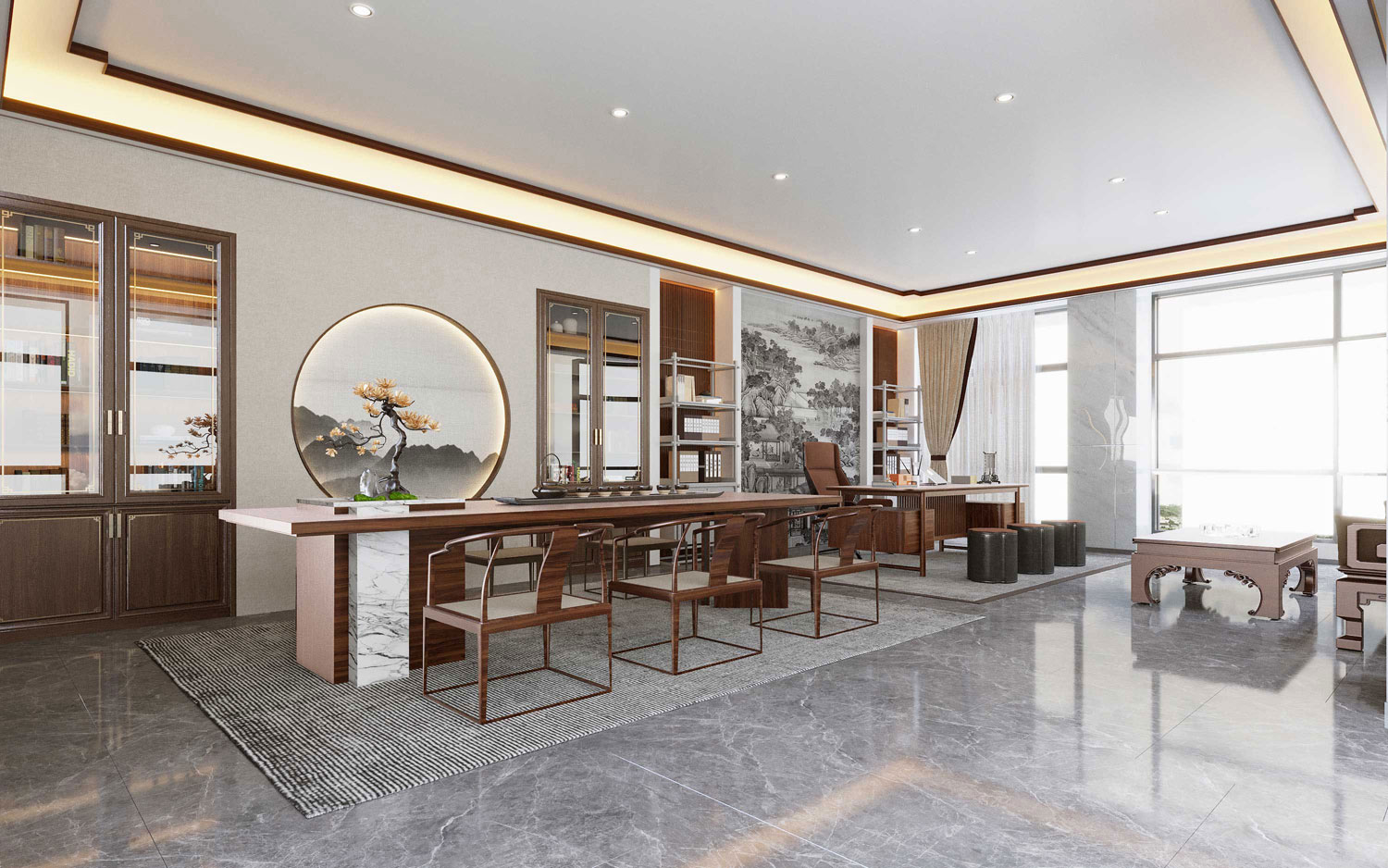 435平米驻马店办公室装修设计效果图