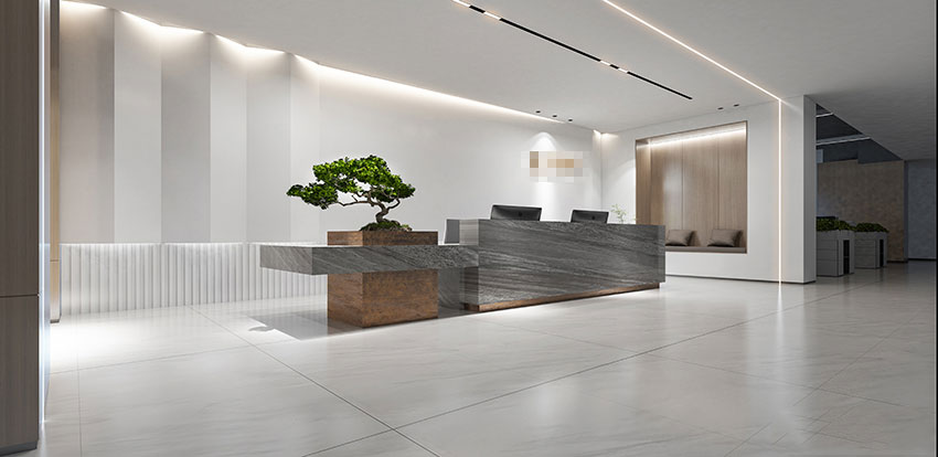 350平米驻马店办公室装修施工效果图