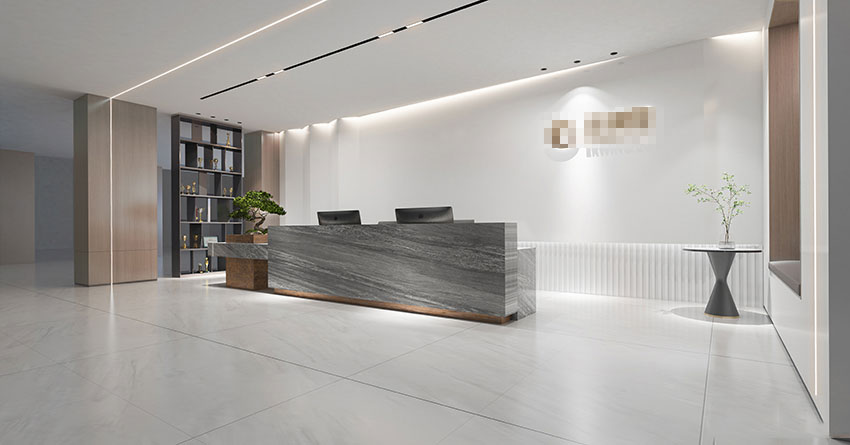 350平米驻马店办公室装修施工效果图