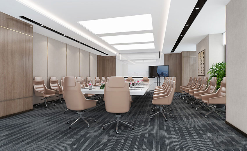 350平米驻马店办公室装修施工效果图