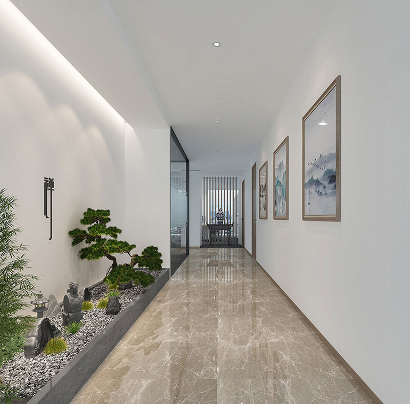 350平米驻马店办公室装修施工效果图