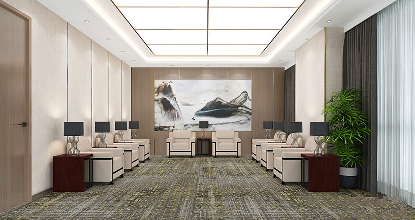 350平米驻马店办公室装修施工效果图