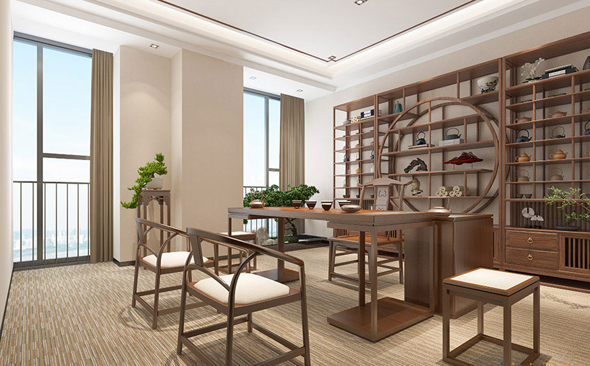 350平米驻马店办公室装修施工效果图