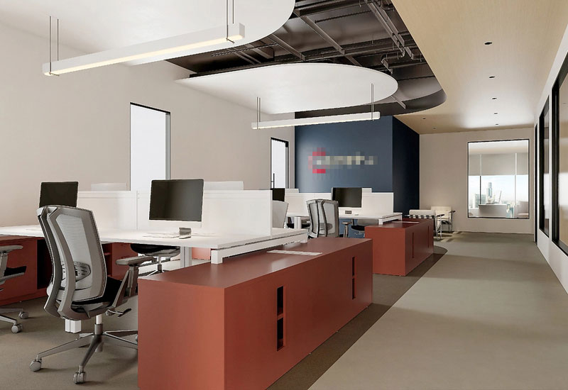 254平米驻马店办公室设计施工效果图