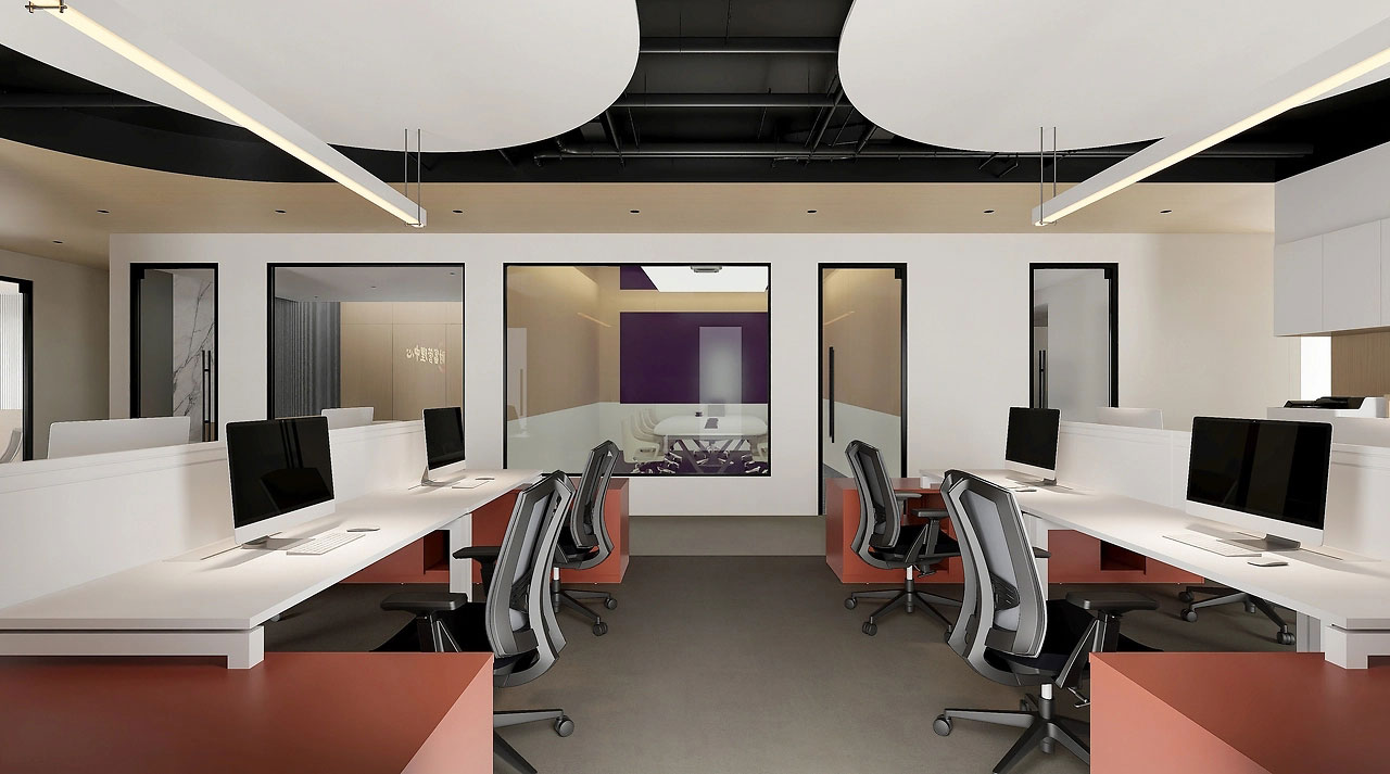 254平米驻马店办公室设计施工效果图