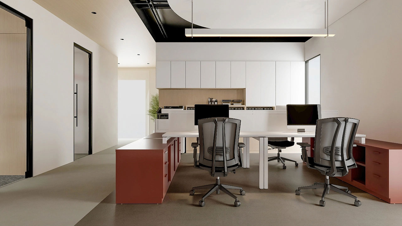 254平米驻马店办公室设计施工效果图