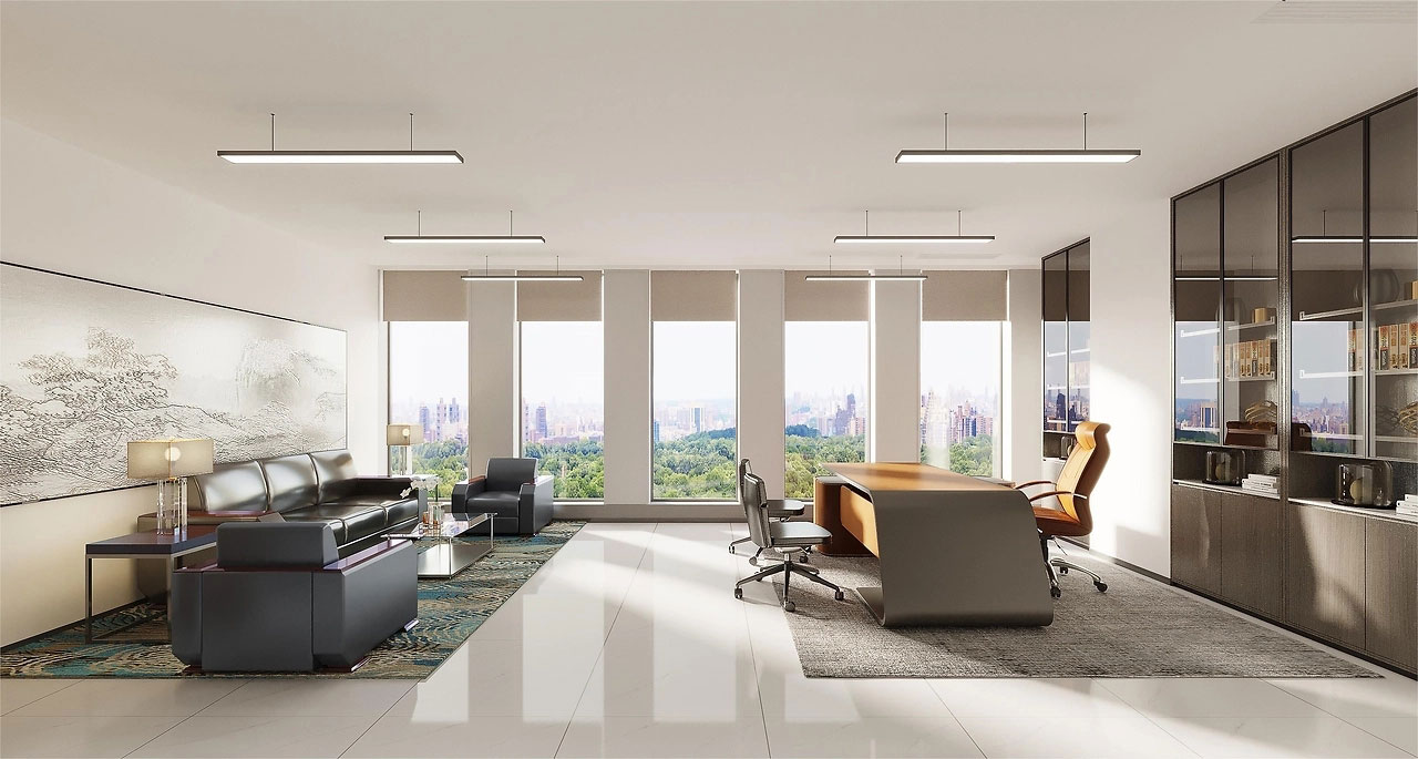 210平米驻马店办公室设计装修效果图