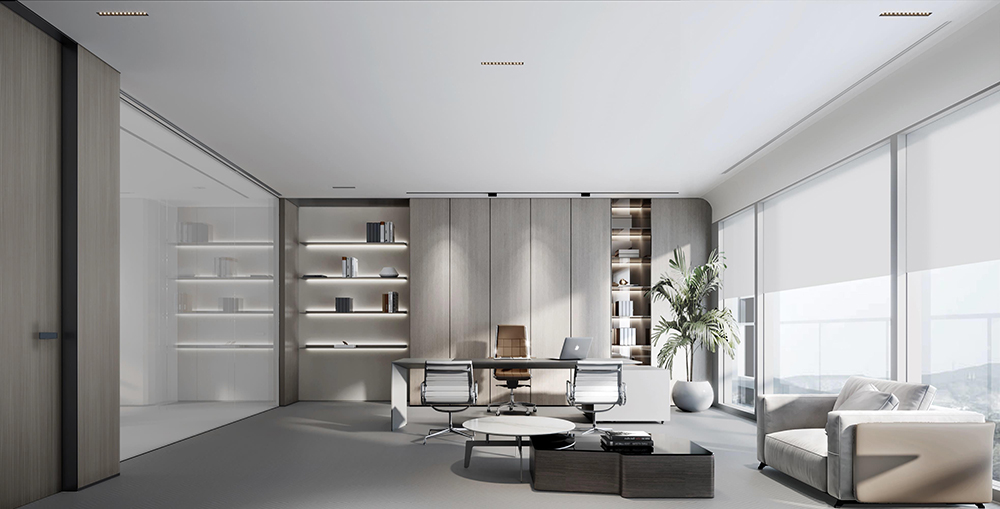 1800平米驻马店企业办公楼设计效果图