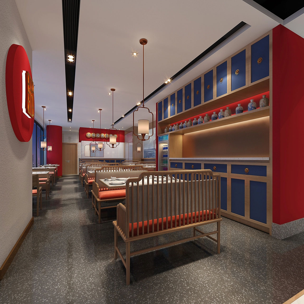 245平米驻马店湘菜馆装修设计效果图