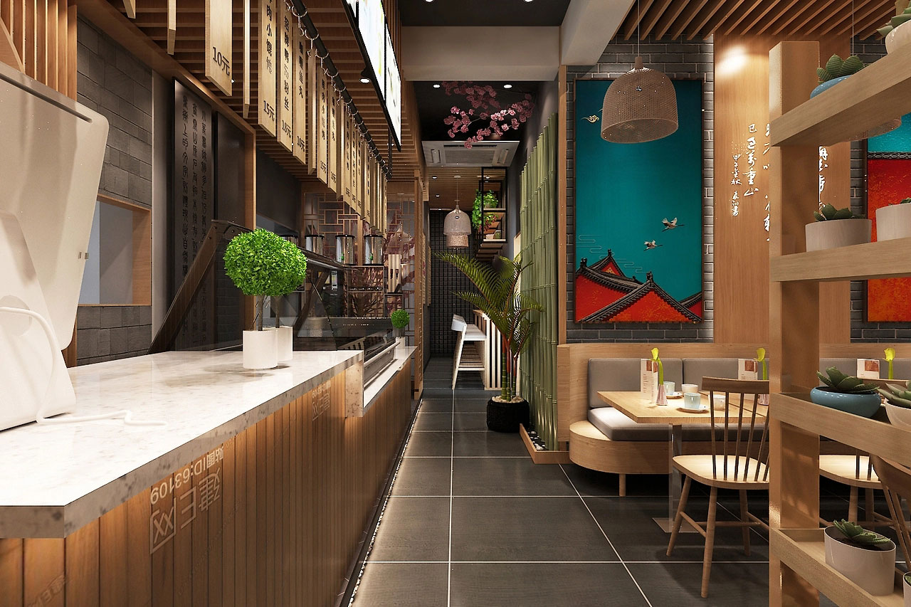 320平米驻马店中餐馆装修设计效果图