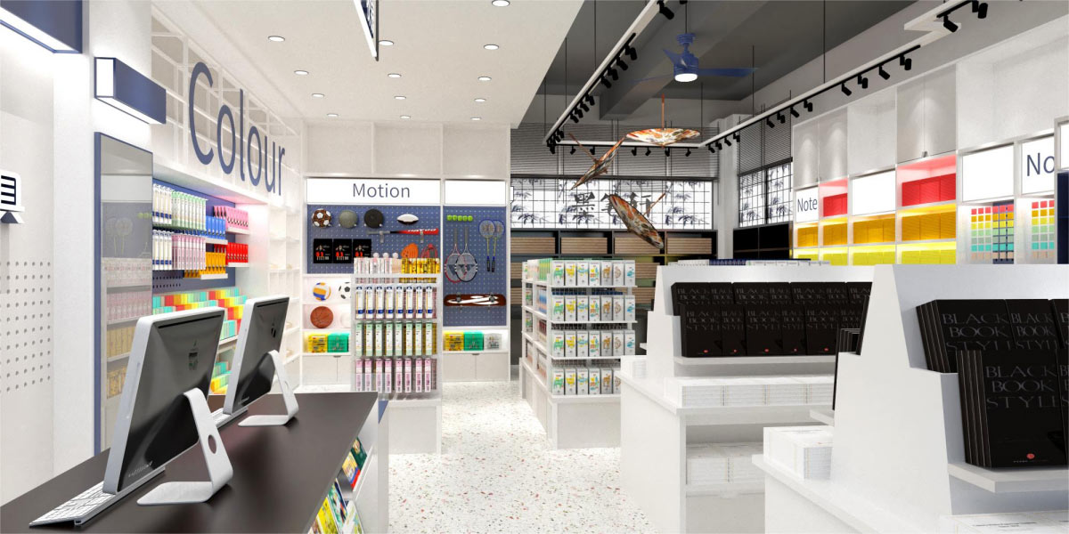 25平米驻马店文具专卖店设计效果图