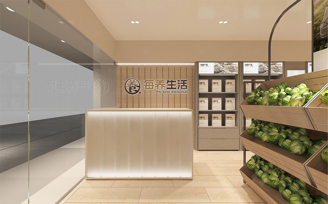 60平米驻马店生鲜店面装修设计效果图