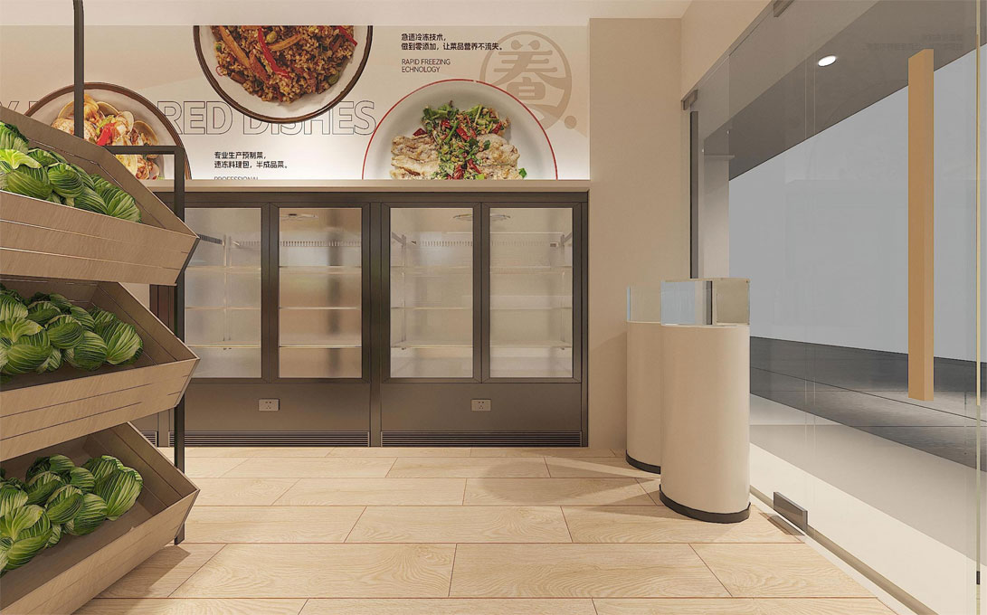 60平米驻马店生鲜店面装修设计效果图