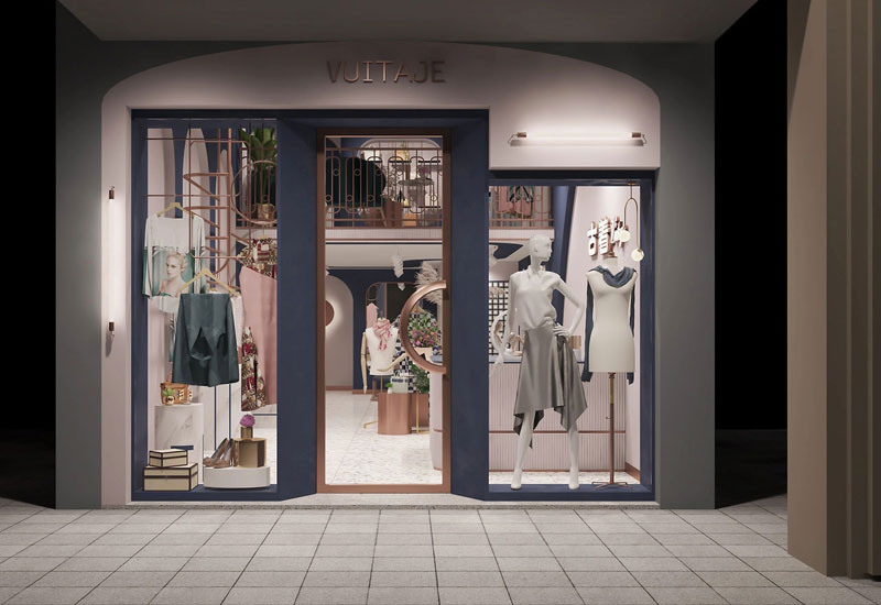 45平米驻马店服装店装修设计效果图