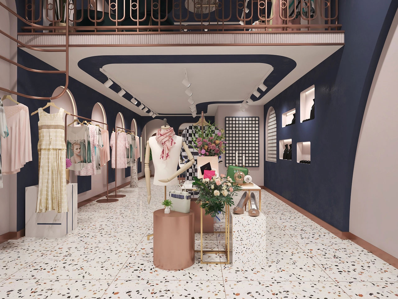 45平米驻马店服装店装修设计效果图