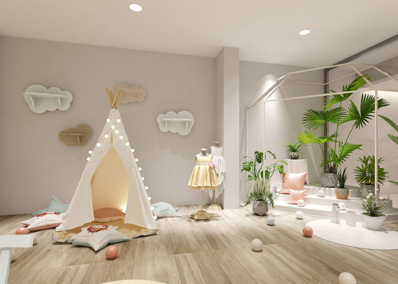 60平米驻马店童装店面设计效果图