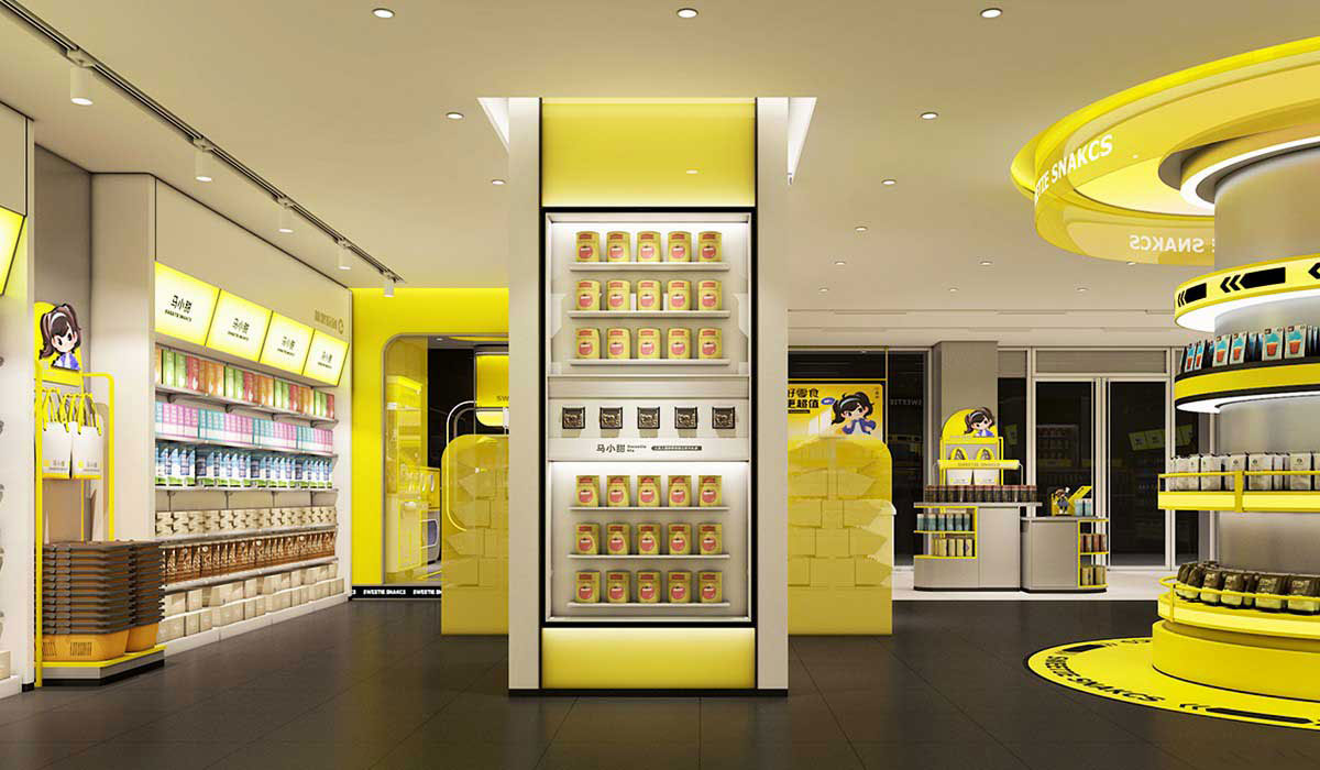 80平米驻马店零食便利店设计效果图