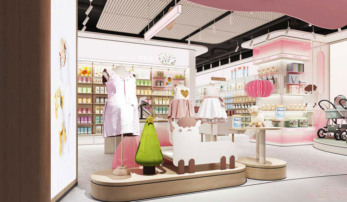 215平米驻马店母婴用品店设计效果图