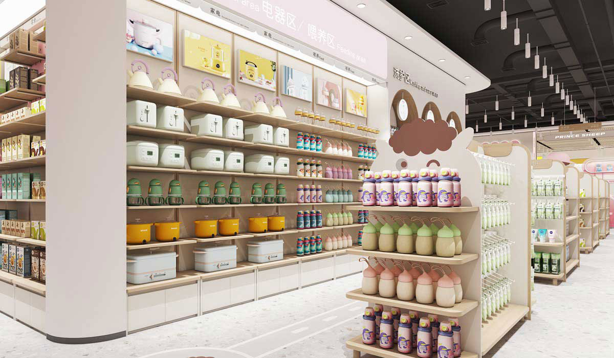 215平米驻马店母婴用品店设计效果图