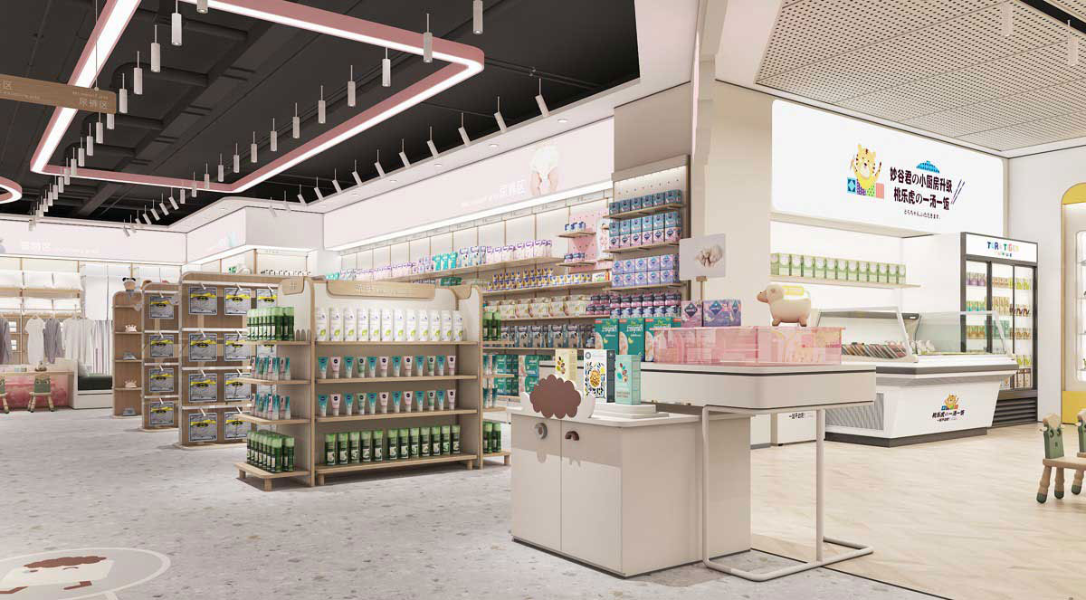215平米驻马店母婴用品店设计效果图