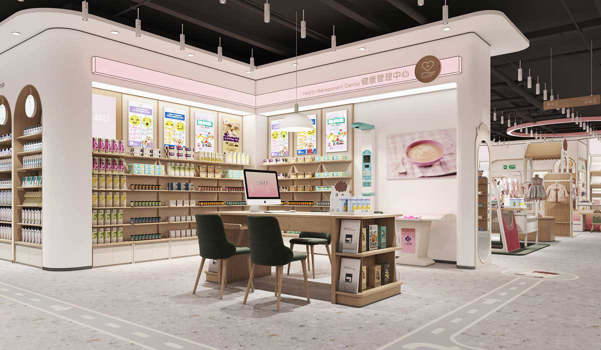 215平米驻马店母婴用品店设计效果图