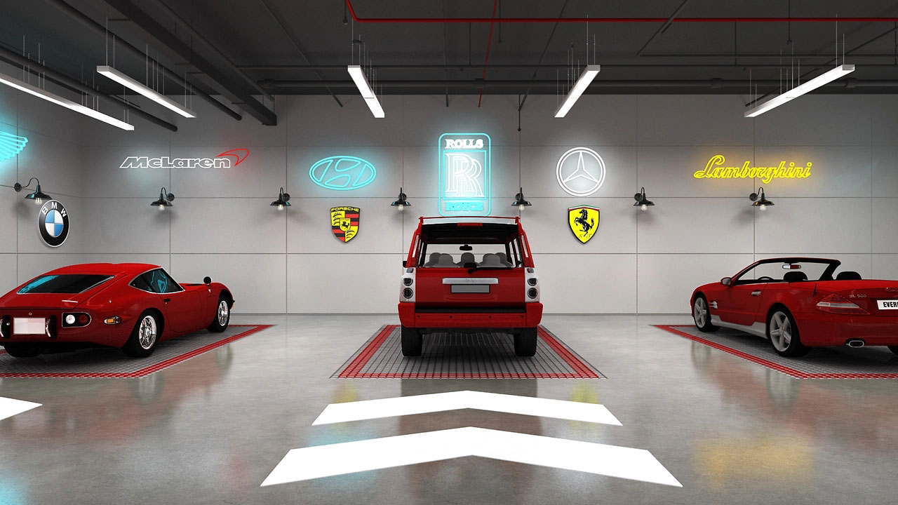 252平米驻马店洗车店装修设计效果图