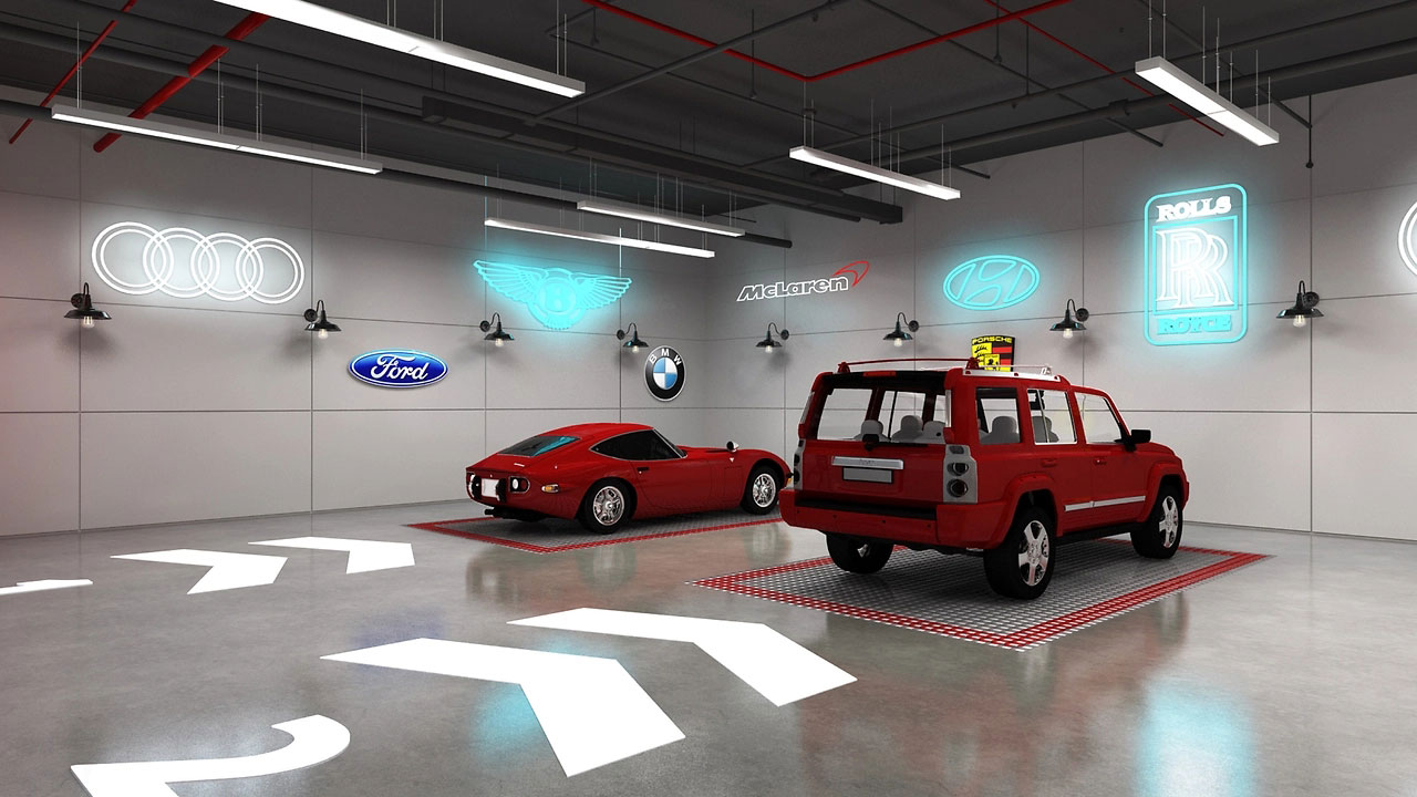 252平米驻马店洗车店装修设计效果图