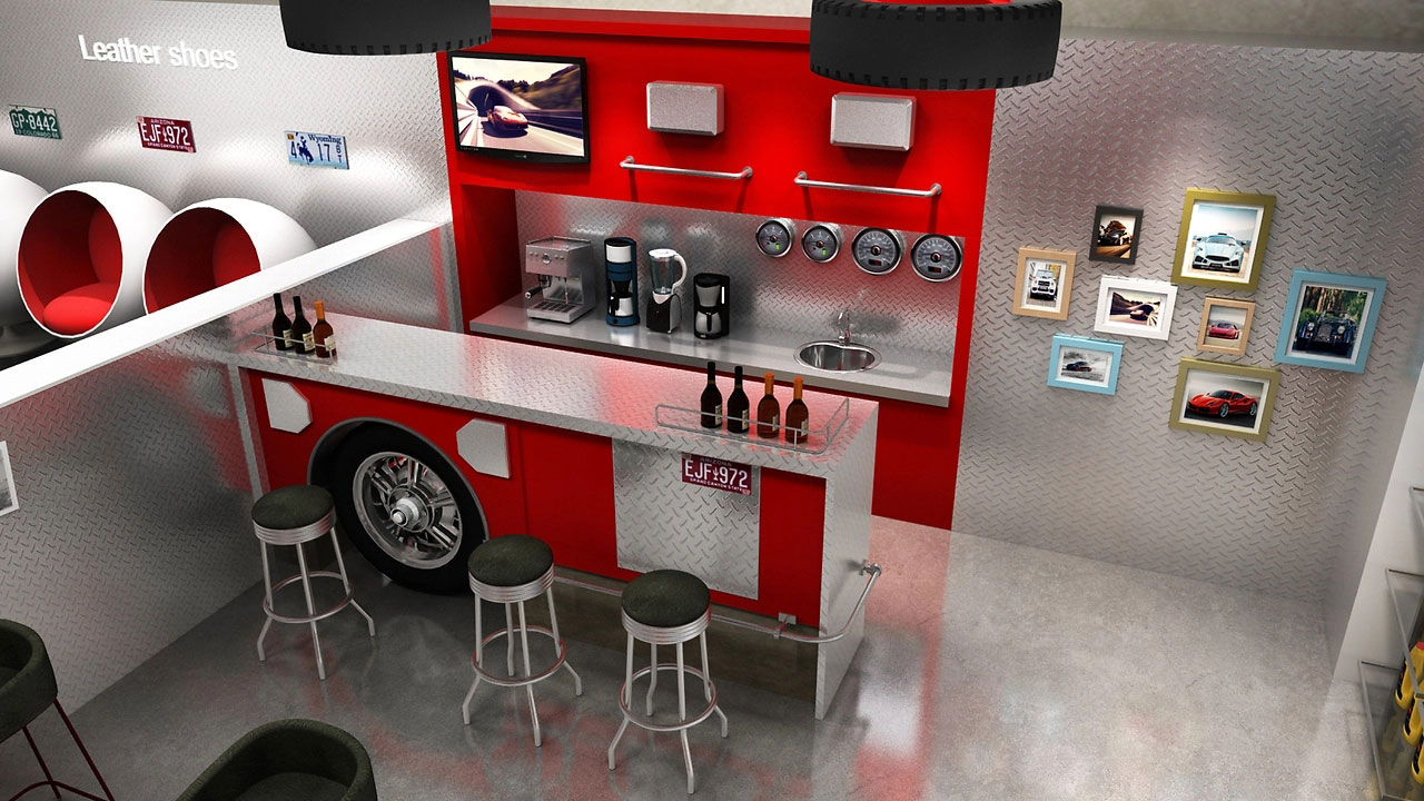 252平米驻马店洗车店装修设计效果图