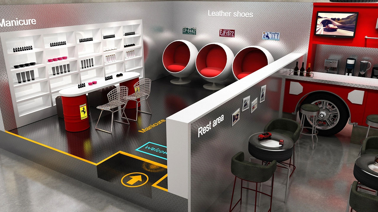 252平米驻马店洗车店装修设计效果图